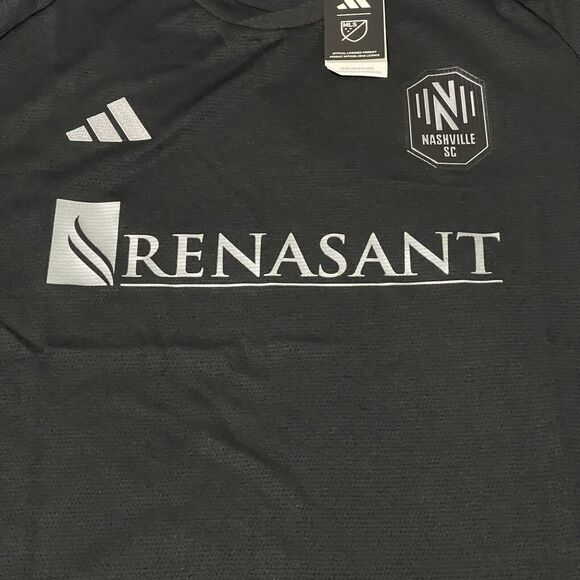 Nashville Jersey Mens XL Black Authentic Away Kit Adidas MLS Soccer Johnny Cash - Picture 2 of 13